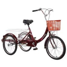 外贸新款老三轮车老人代步车自行脚踏车人力三轮车接送小孩自行车