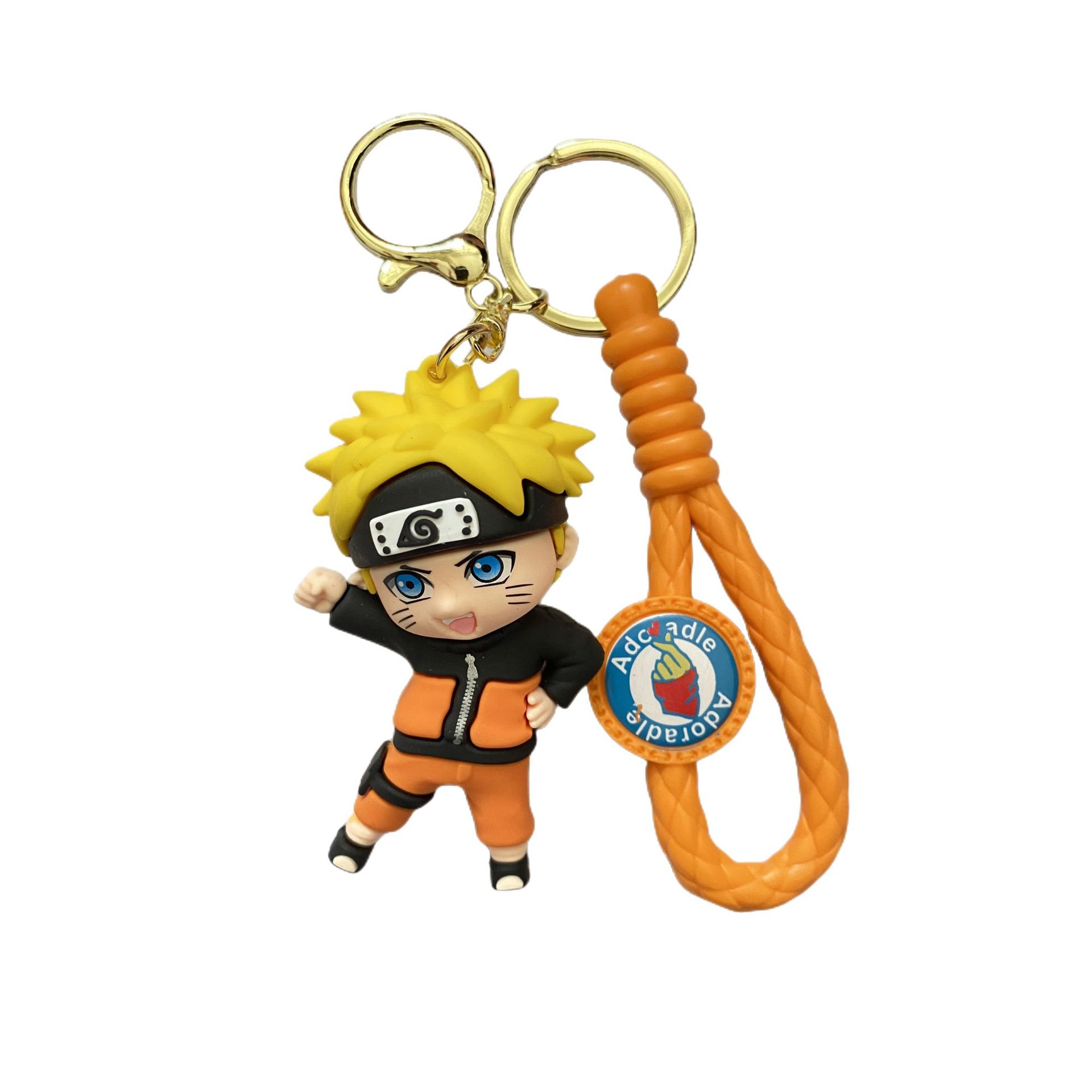 Anime Naruto Keychain Cartoon Naruto Kakashi Doll Bag Pendant Car Key Chain Small Gift