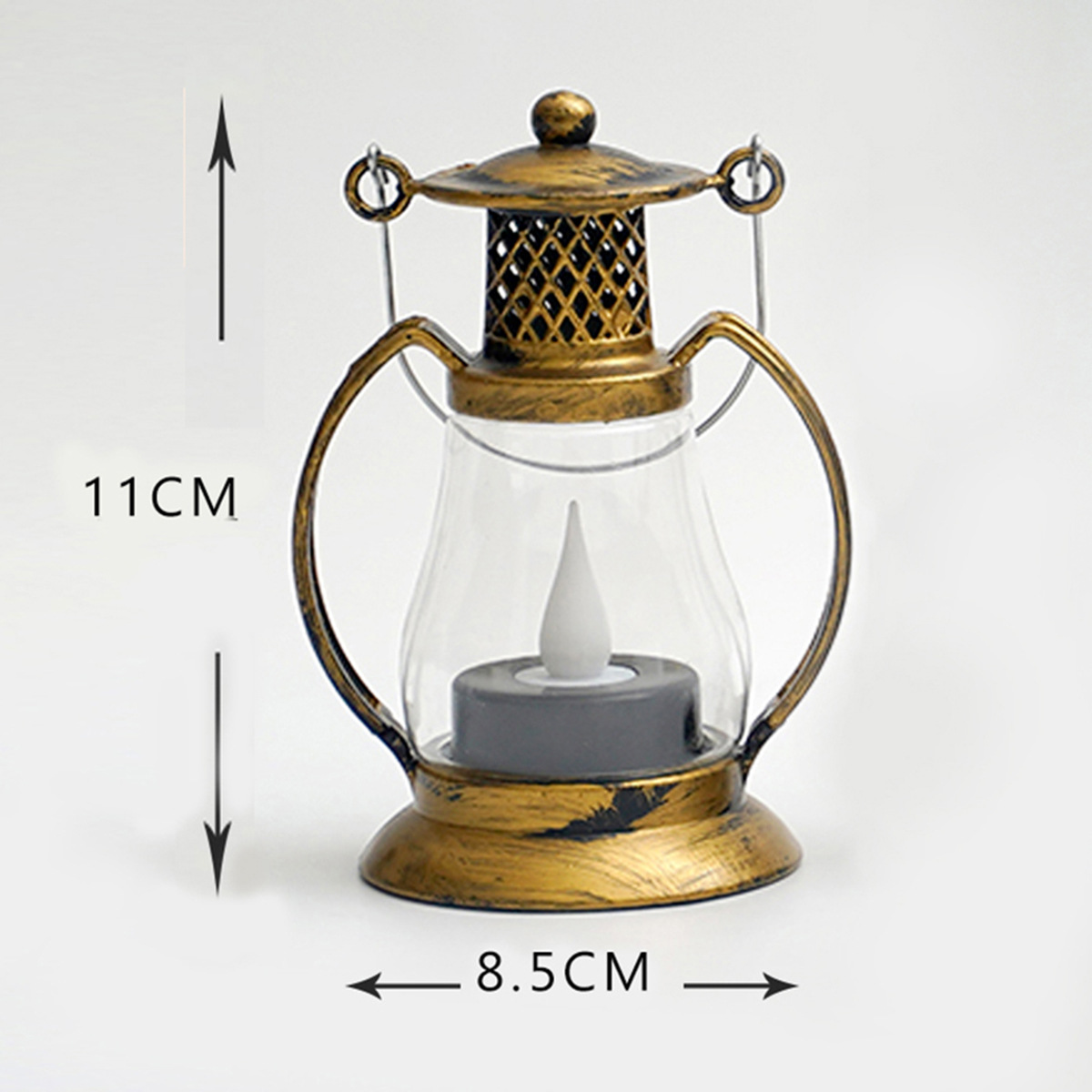 Retro Barn Lantern Small Night Lamp Prop Decoration Decorations Ambience Light Electric Candle Lamp European Small Oil Lamp Wholesale