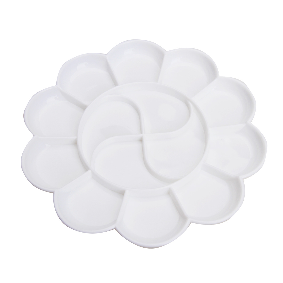 批发 得力9403 学生美术14格大号 调色碟 水粉颜料盘 调色格