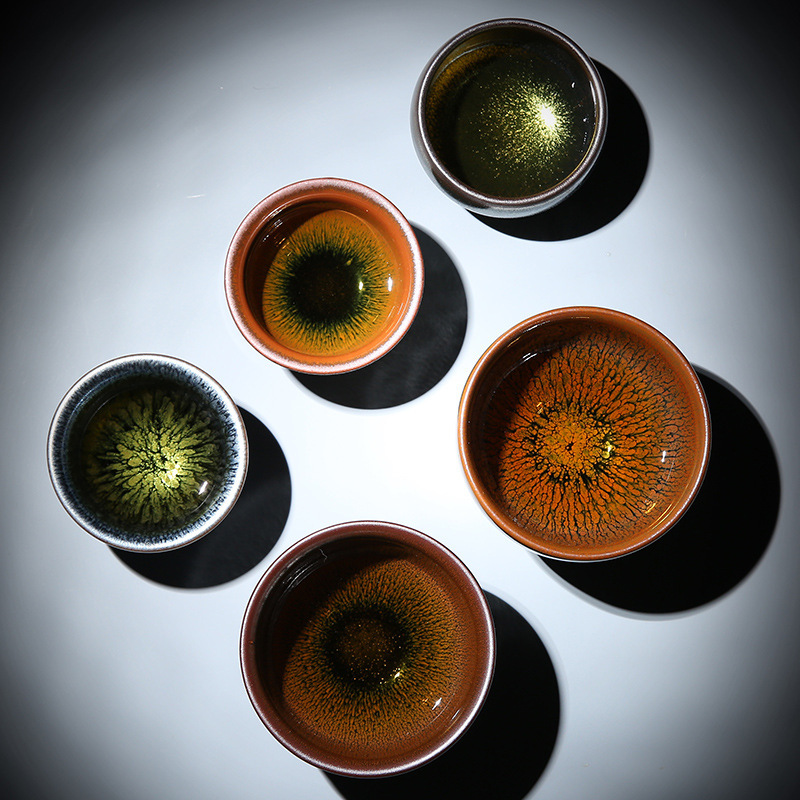 建盏主人单杯百花鹧鸪兔毫油滴功夫茶碗大号家用日式窑变天目釉