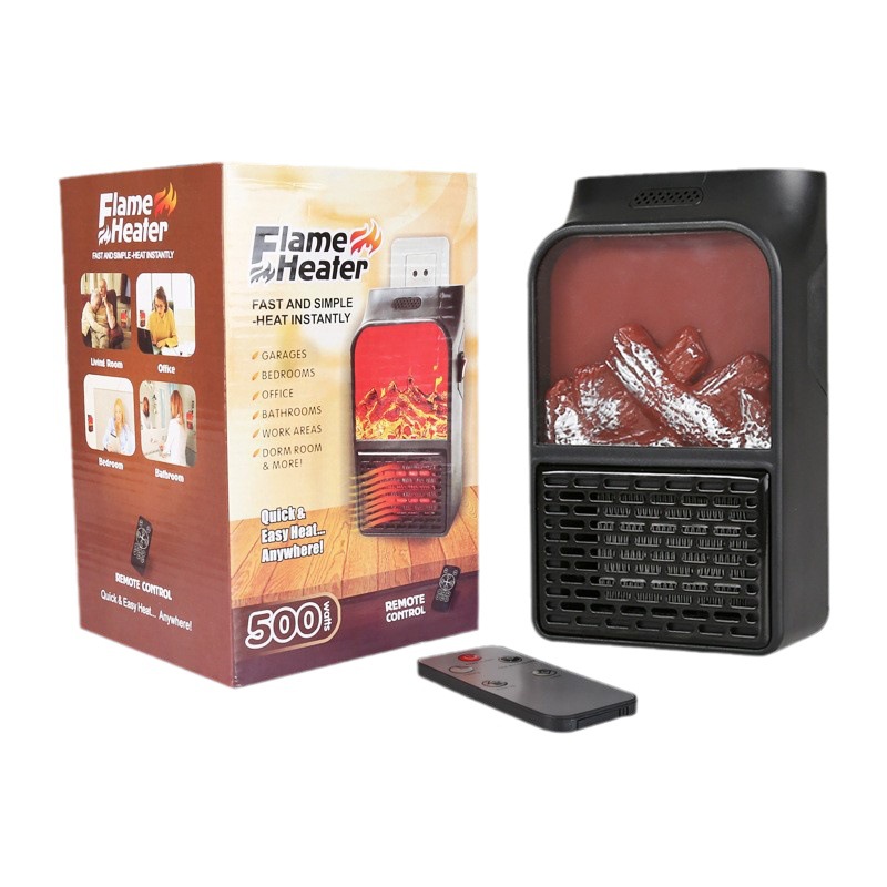 TV产品暖风机火焰取暖器办公室暖手机家用小型智能控温桌面暖风机