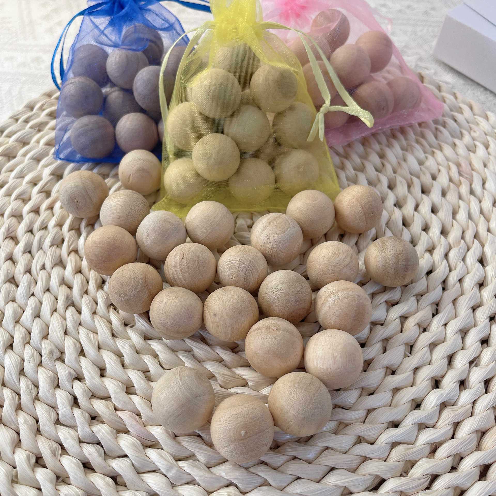 2实心 香樟木珠 樟木球 木块 防虫防蛀 代替樟脑球樟脑丸 10颗