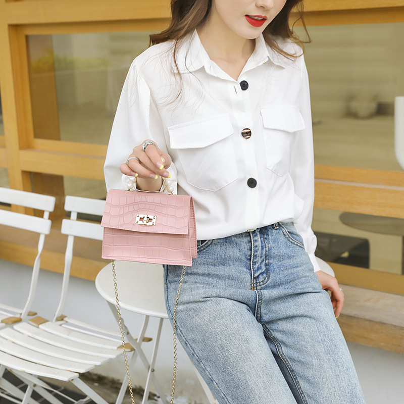 [Summer New] Pearl Tote 2022 Fashion Simple Chain Women's Shoulder Bag Mini Phone Bag Batch