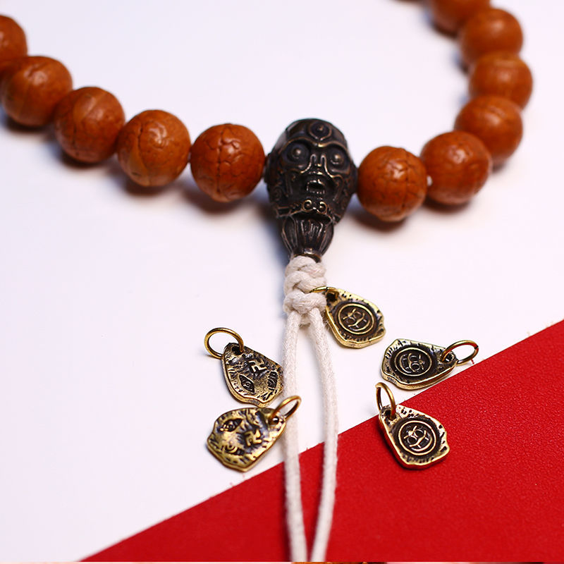 新款喜祖侧挂黄铜做旧文玩佛珠藏族民风手串手链饰品配件-阿里巴巴