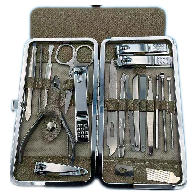 Manicure Set Manicure Tools Nail Scissors Manicure Set 19 Pieces Nail Clippers Wholesale