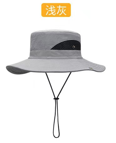 Sun Hat Jungle Hat Summer Outdoor Fishing Hat Big Head Circumference Breathable Big Brim Hat Sun Protection Fisherman Hat Printing