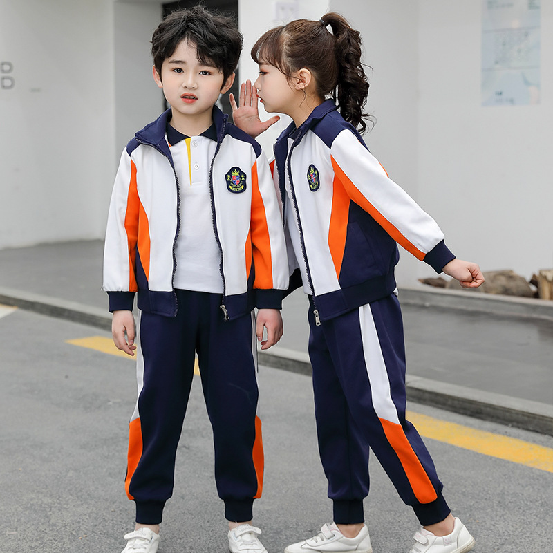 中小学生校服幼儿园园服春秋装纯棉套装运动服春秋季班服厂家直销