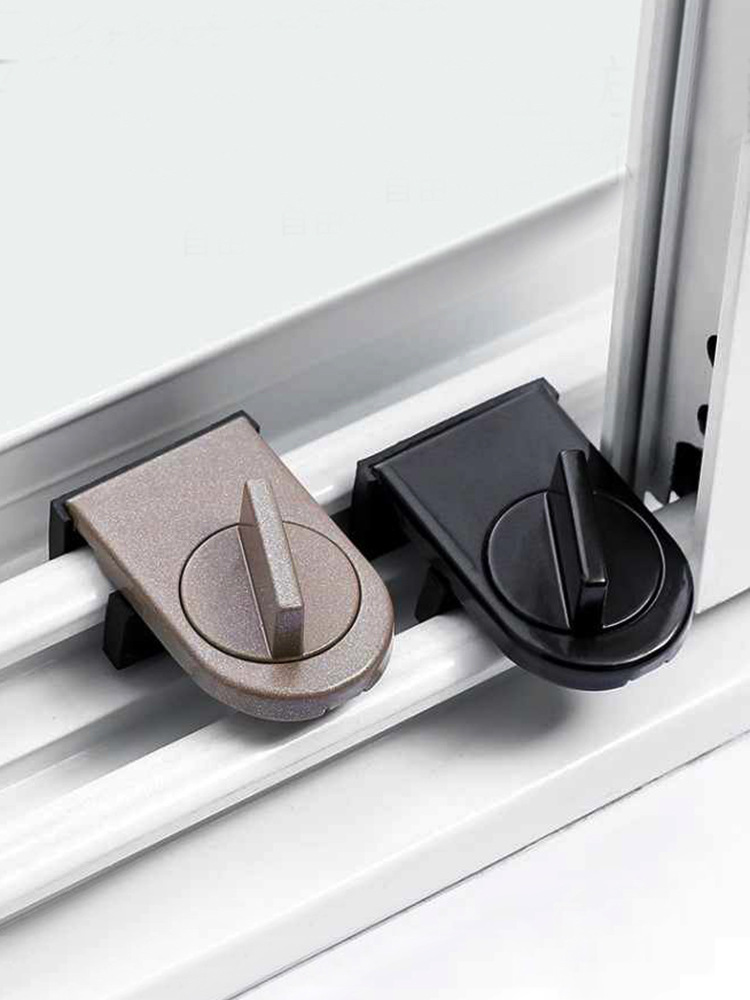 日本窗户锁扣纱窗平移门窗锁推拉门儿童防护固定安全锁防盗限位器