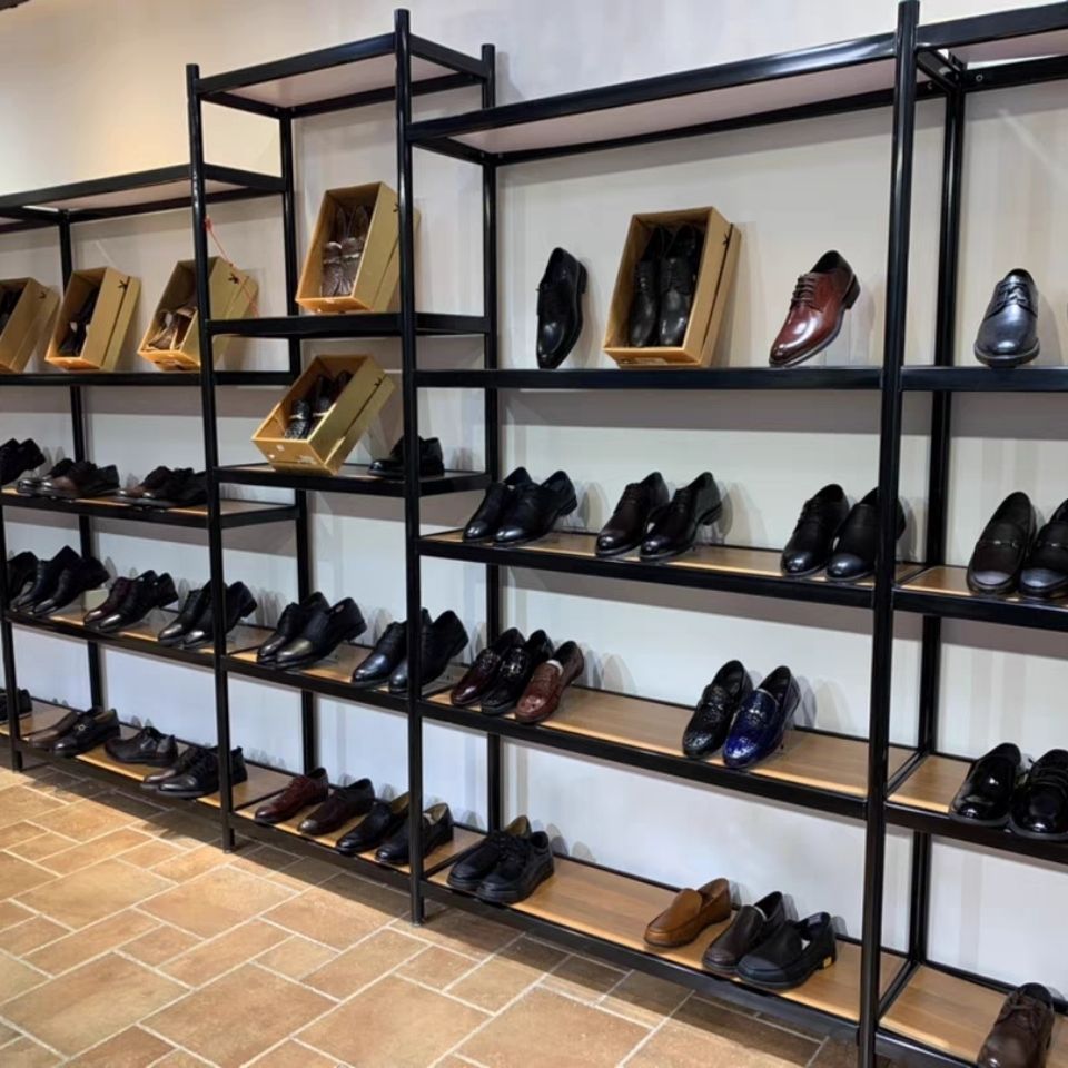 精品鞋店鞋架展示架商场卖场鞋架多层组装包包货架简约店铺鞋货架