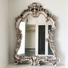 7T欧式复古镜子防水浴室镜装饰梳妆镜化妆镜卫生间镜卫浴壁挂镜大