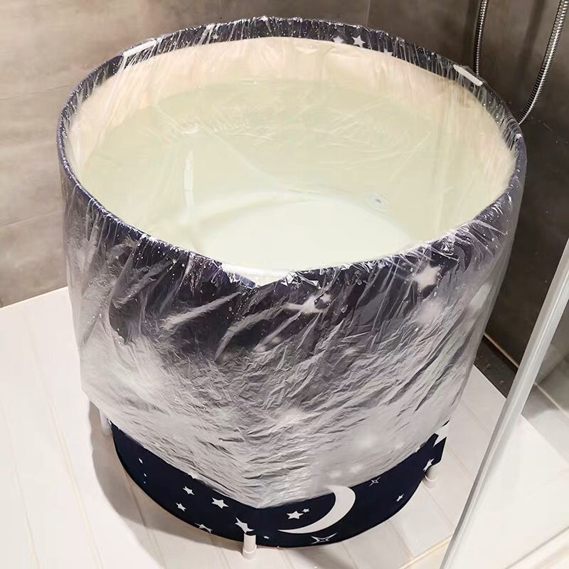 一次性泡澡袋成人圆形浴桶塑料套袋游泳折叠泡澡桶浴袋洗澡袋子