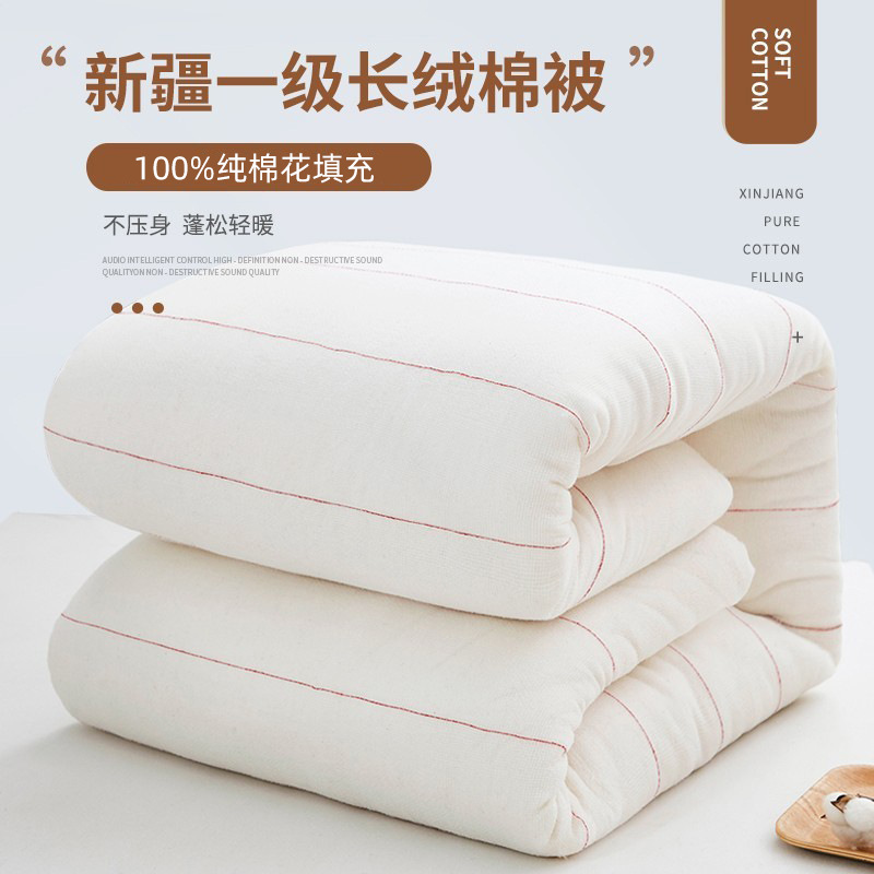 新疆棉絮被子棉被冬季加厚褥子垫被儿童春秋棉花被被芯床垫褥厂家