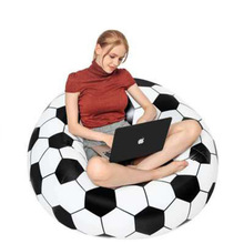 厂家定制充气PVC懒人沙发可叠篮球足球沙发躺椅 户外充气玩具批发