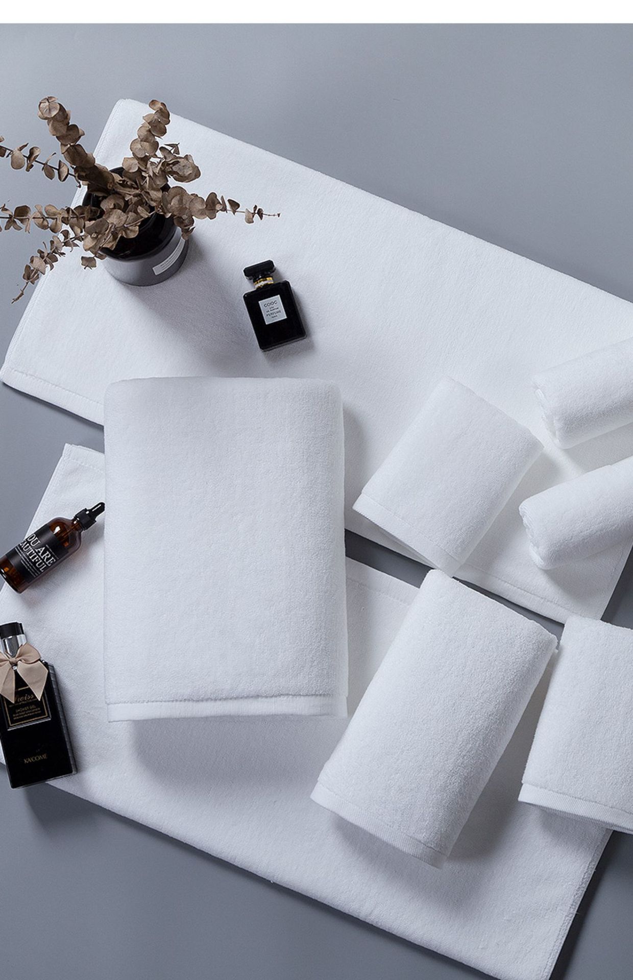 厂家五星级酒店宾馆民宿公寓毛巾浴巾酒店方巾地巾白色纯棉浴袍