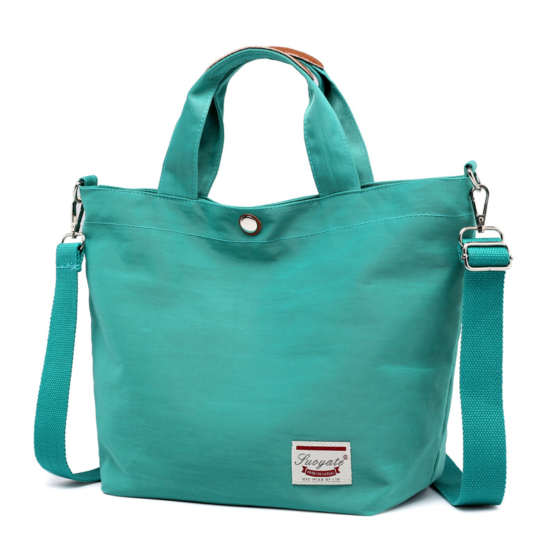 女士手提牛津布包新款尼龙女包斜跨包单肩包帆布包大容量单色包女