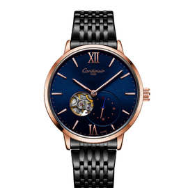 卡帝司品牌 男士潮流商务简约时尚手表 全自动飞轮裸摆机械男表