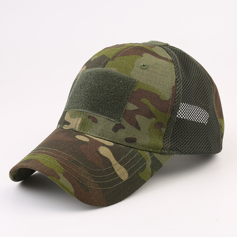 Military Fans Outdoor Tactical Cap Peaked Cap Frog Suit Mesh Plate Cap Sun Hat Baseball Cap Adjustable CP Camouflage Hat in Stock