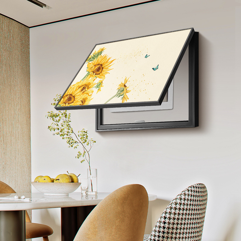 电表箱装饰画向日葵现代简约免打孔挂画遮挡画配电箱高档大气壁画