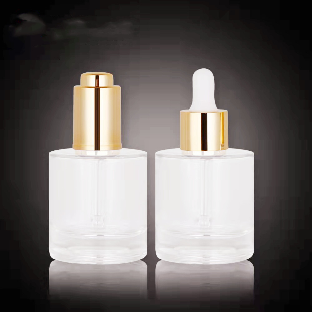 50ml厚底直圆精华液瓶原液瓶精油瓶化妆品分装瓶乳液滴管瓶