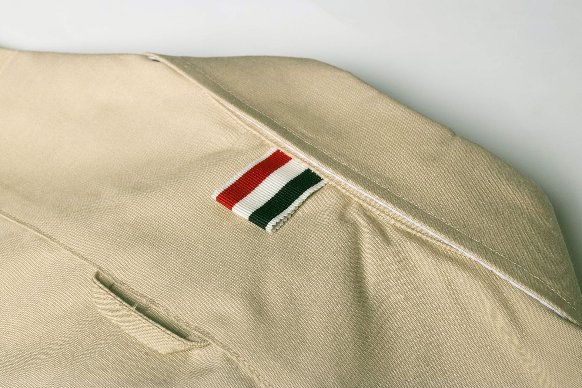 高版tb男女情侣衬衫tb经典四杠彩条拉链牛津纺休闲夹克衬衣外套