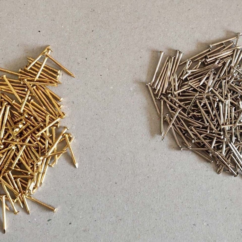 绕线钉专用钉子 圆头钉 装饰画半圆头蘑菇头钉子画钉子金色银色