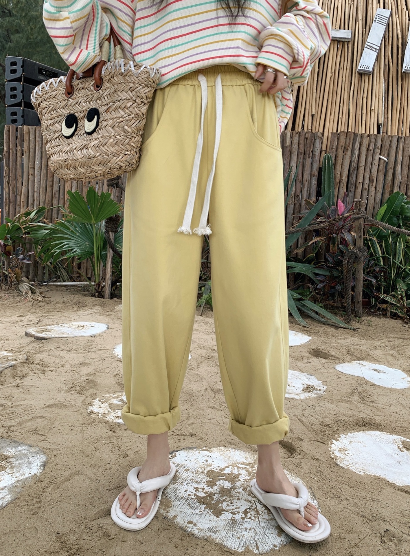 2023春夏季经典宽松慵懒哈伦裤百搭显瘦长裤小众设计感休闲裤女