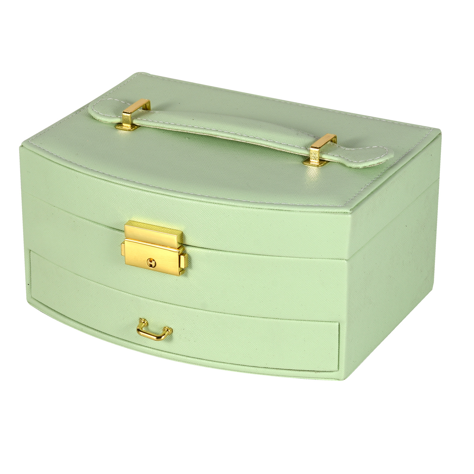 Multi-Layer Jewelry Box with Lock Earrings Jewelry Drawer Storage Box Jewelry Princess Children Jewelry Box Packing Box