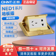 正泰多功能式地插插座NED1隐形底盒开关插座家用地面面板五孔隐藏
