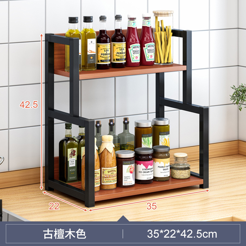 Kitchen Table Seasoning Rack Storage Rack Household Multi-Functional Seasoning Seasoning Seasoning Oil Salt Soy Sauce and Vinegar Bottle Shelf