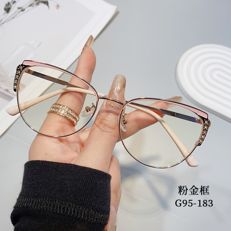 New Glasses Female Amazon European and American Fashion Casual Trend Metal Optical Photo Frame 183