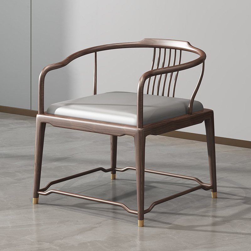 新中式圈椅实木餐椅禅意书椅现代简约家用中国风靠椅