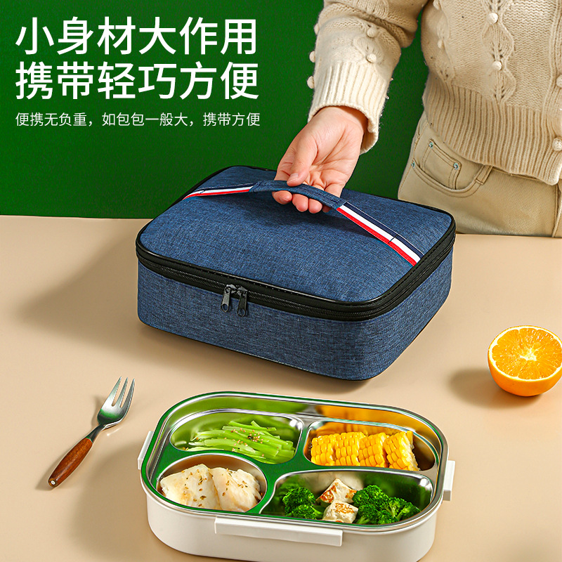 新款手提便当包铝箔加厚午餐袋上班带饭保温包外出便携饭盒保温袋