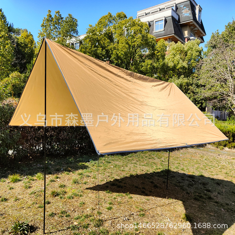 Outdoor Canopy Camping Camping Picnic Pergola Outdoor Multi-Person UV Protection Silver Pastebrushing Canopy Sunshade Tent