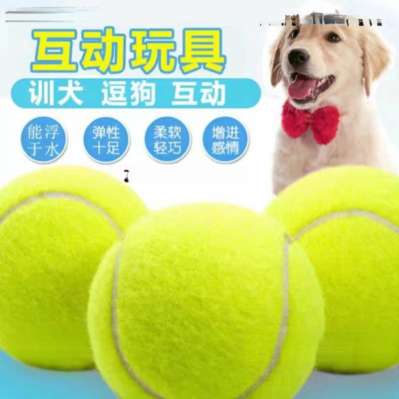 宠物网球狗狗玩具球耐咬大型犬黄色小奶狗狗磨牙幼犬宠物用品