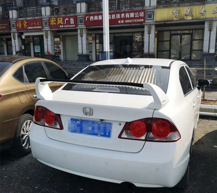 适用于八代思域尾翼3段式fd2款尾翼 无损可烤漆8代思域fd2款尾翼