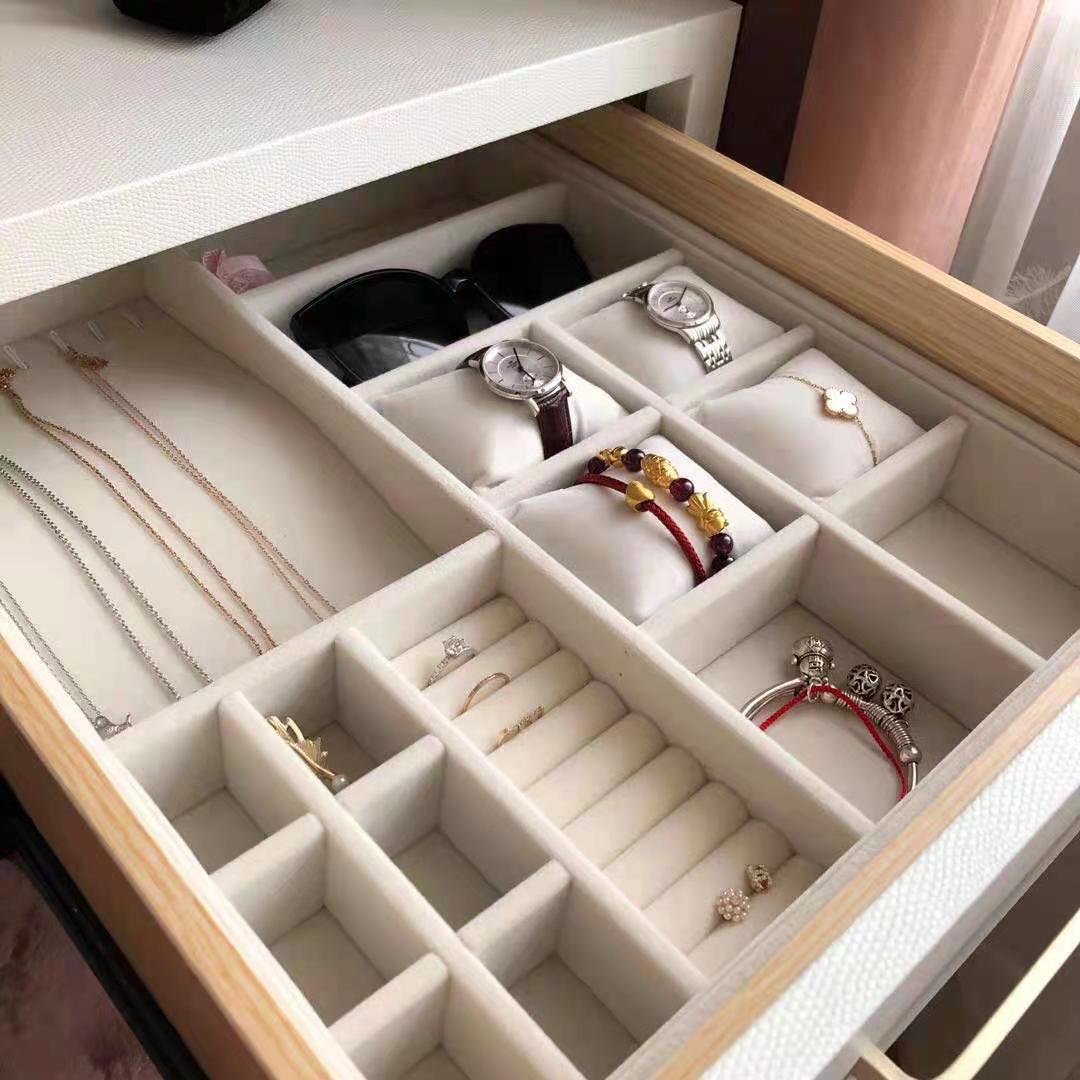 定制首饰收纳盒托盘家用抽屉内衣腰带领带丝巾袜子项链戒指耳环