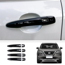 black Car Front Door Handles Cover Trim For  Rogue 2021-2023