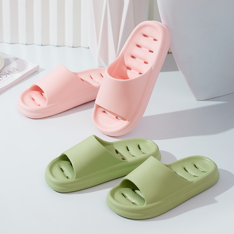 Drooping Bathroom Slippers for Women Interior Home Bath Non-Slip Wear-Resistant Leaking Slippers Soft Bottom Mute Slippers Wholesale
