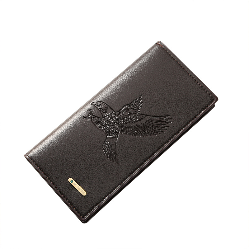 New Men's Wallet Long Fashion Men's Magnetic Snap Clutch Bag Large Capacity Multi Card Slots Wallet