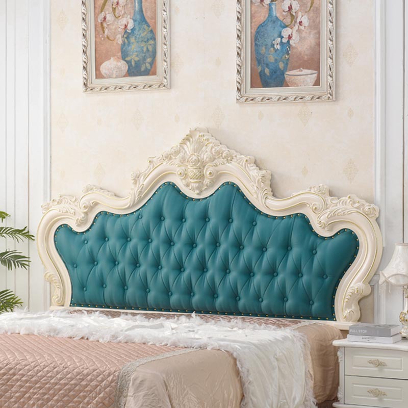 欧式床头板 软包床靠背2米法式烤漆公主1.8米床头板双人奢华床头