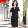 Occupation suit suit summer Korean Edition goddess CEO business affairs Short sleeved Beauty hotel Jewellery coverall