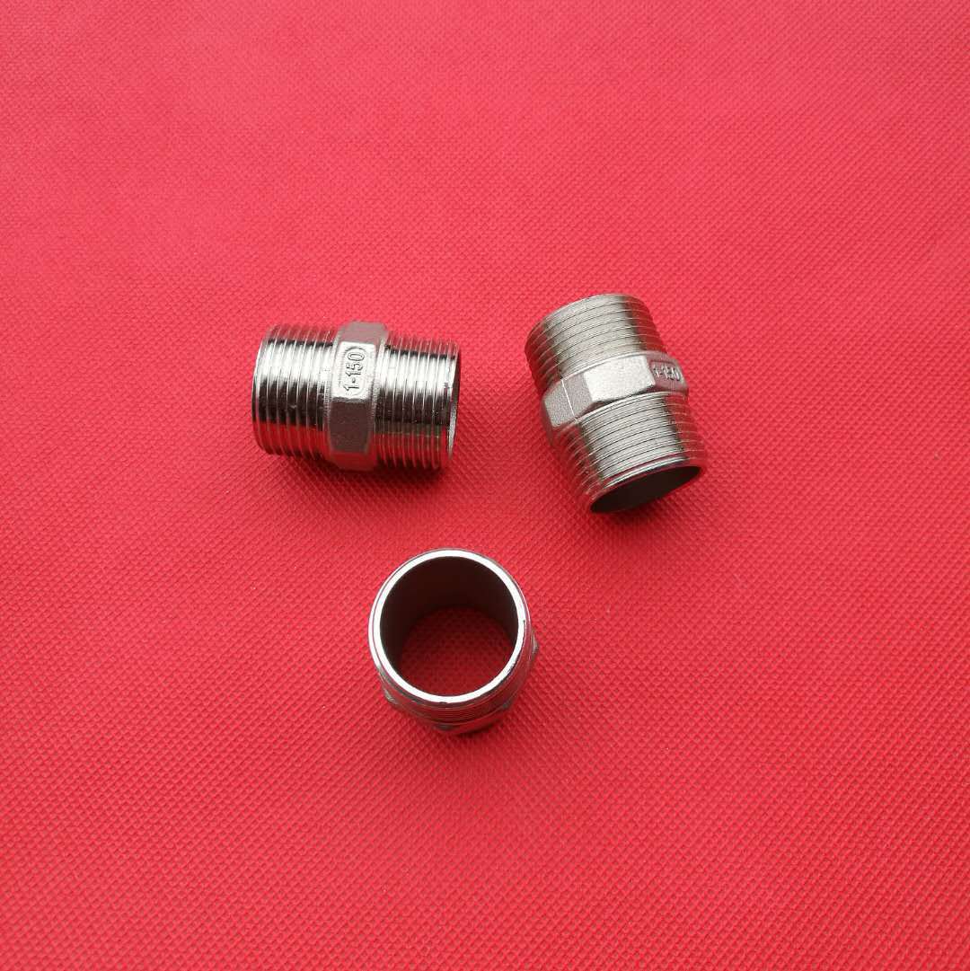 不锈钢双外丝接头对丝304内接直接4分1寸半管件2寸不锈钢配件外丝