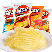 好丽友好友趣薯片45g袋韩国泡菜蜂蜜黄油多汁牛排加勒比烤翅味