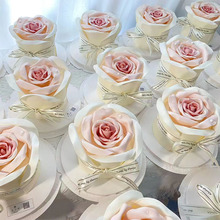 玫瑰花巧克力翻糖软质花瓣生日蛋糕装饰摆件可食用七夕情人节花朵