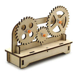 8成交12笔8年复购率:29%儿童手工发明科技小制作diy机械齿轮三联动