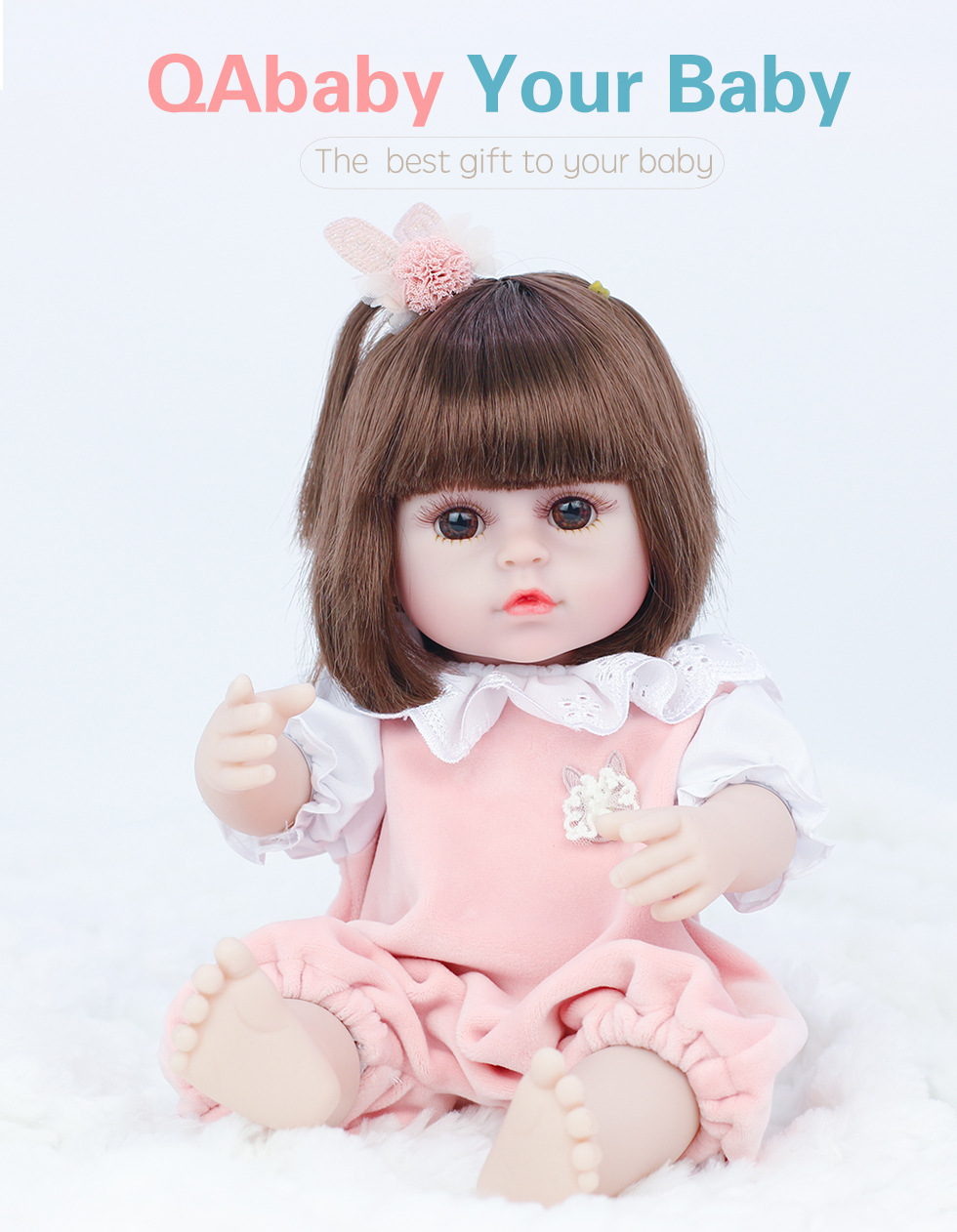 外贸仿真重生洋娃娃 搪胶婴儿重生娃娃美国reborn doll儿童玩具