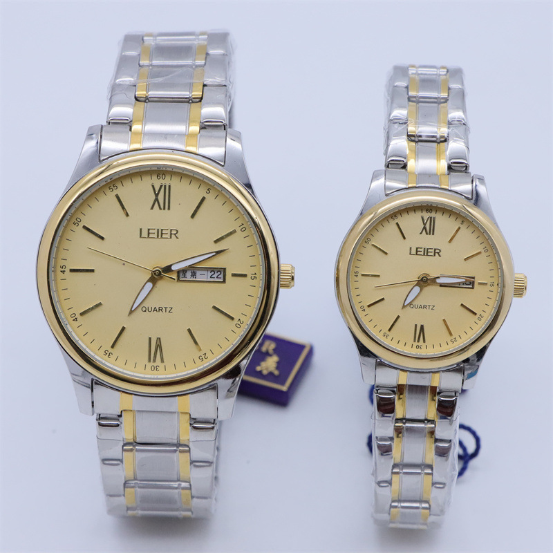 全钢leier雷尔手表 男女款防水石英表 原装机芯中老年人腕表 现货