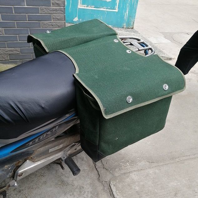 包邮加厚帆布半摩托车电动车自行车快递员邮电邮政送报送货员邮包