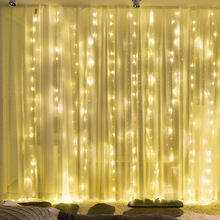 LED窗帘灯卧室满天星网红装饰灯串 电池盒瀑布冰条灯圣诞节日串灯